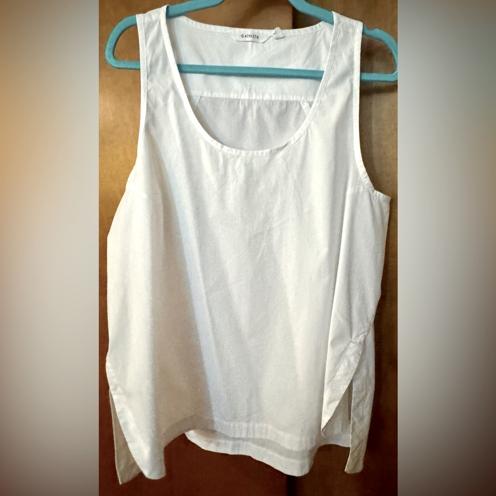 Athleta White Sleeveless Top